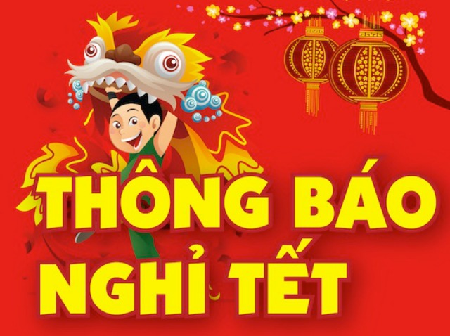 THÔNG BÁO : LỊCH NGHỈ TẾT NGUYÊN ĐÁN 2018